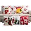 Christmas-themed tufted Tibetan-style sofa cushions, throw pillows, custom-made double-sided 40*40 cushions Item Picture